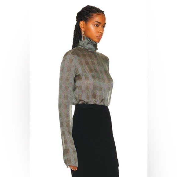 NWT Saint Laurent Sheer Blouse - Picture 3 of 14